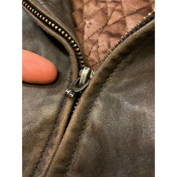 Donica Brown Insulate Geniune Leather Jacket - Picture 6 of 8